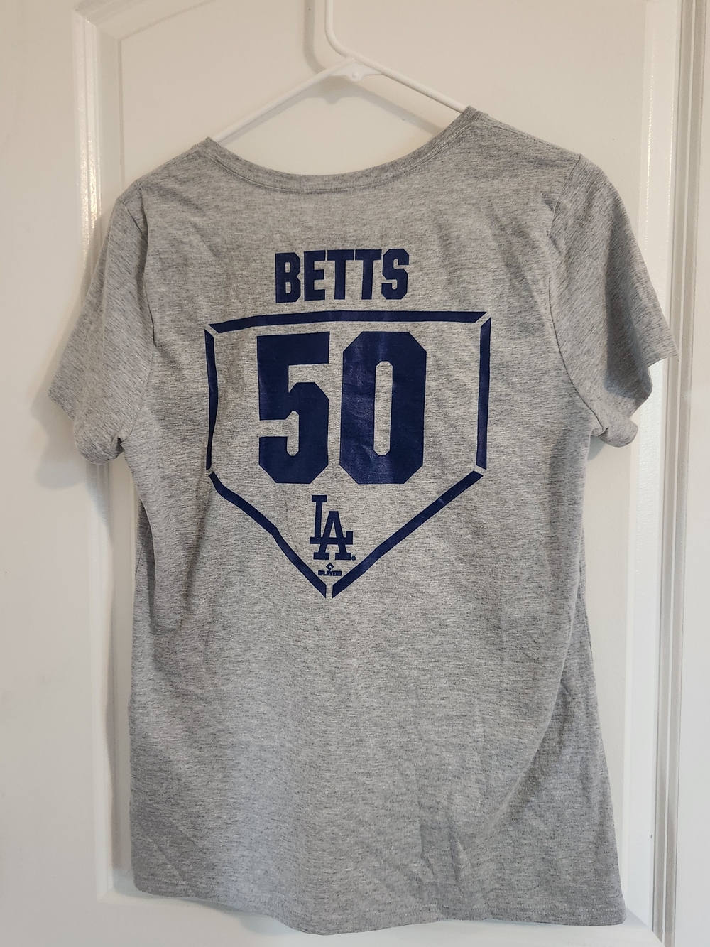 Fanatics Gray Tee with Navy Betts 50 Back Print